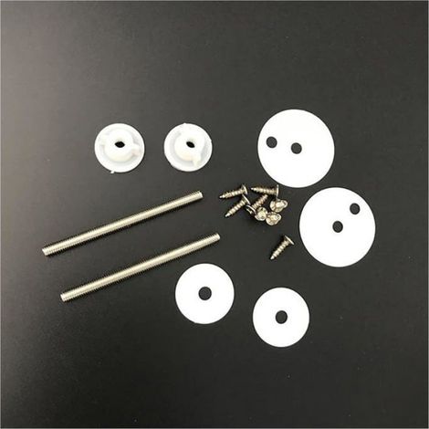 DAITY Charnière de rechange pour siège de toilette, 1 pièce, antirouille, en métal, avec boulon (argenté) (1/4)