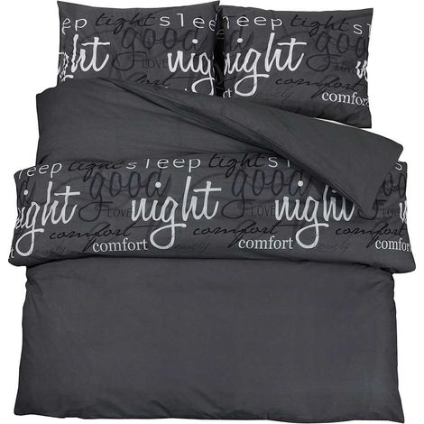 Maison Exclusive - Set Copripiumino Nero 135x200 cm in Cotone