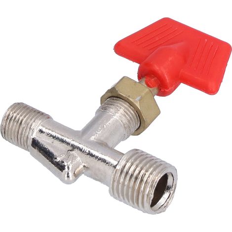 5 Pièces Valve à pointeau Filetage droit Passage Direct Tuyau d'eau Flexible Air Réglage Débit Accessoire (1/5)