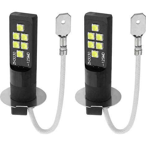 Paar H3-LED-Lampen für Nebelscheinwerfer, 80 W, 6000–6500 K, Tagfahrlicht