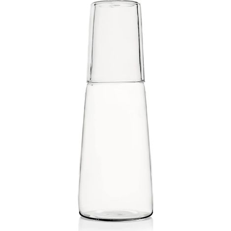 Set eau bouteille + verre transparent (1/3)