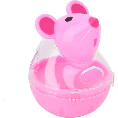 Animal de compagnie chat chien fuite mangeoire distributeur de nourriture lente souris gobelet conception balle jouet (rose) (1/5)