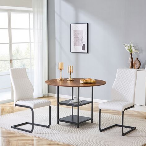Set tavolo sedie rotondo con ripiano MDF 107 cm OKMYHOME (1/5)