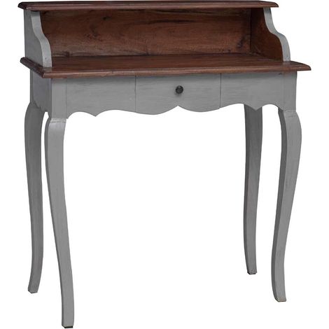 Maison Exclusive - Scrivania in Legno Massello di Mogano 80x40x92 cm (1/5)