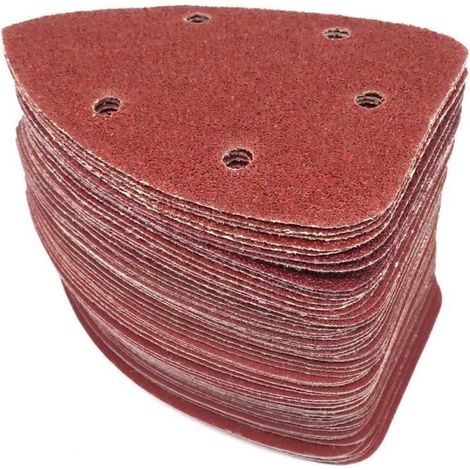 25 pièces papier de verre auto-adhésif Triangle ponceuse papier sablé crochet boucle papier de verre disque outils abrasifs, p[458] (1/4)
