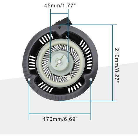 GOOFIT Seilzugstarter für Rasenmähermotor 1P60/Fräsmotor (6,5 PS) (1/4)