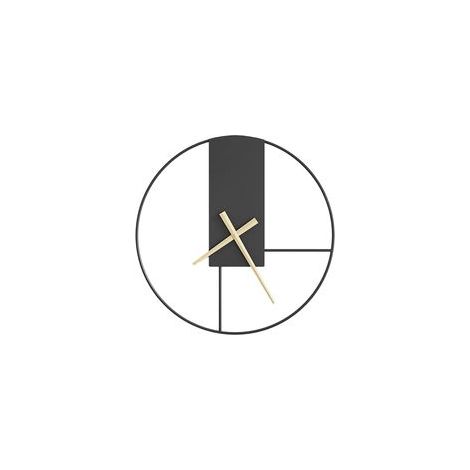Reloj de pared decorativo vintage, fácil de leer, 43 cm, minimalista y creativo, hecho de metal, estilo nórdico relajante, ideal para decorar hoteles, recibidores, salas de estar y otras habitaciones.