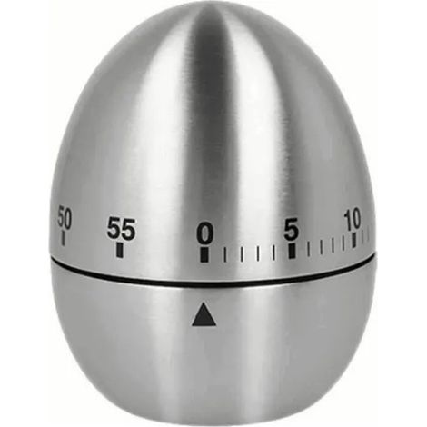 Mechanischer Küchentimer aus Edelstahl mit 60 Minuten Laufzeit für Backen und Studenten (1/5)