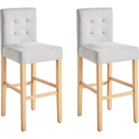 Set mit 2 Barstühlen MADISON Grau