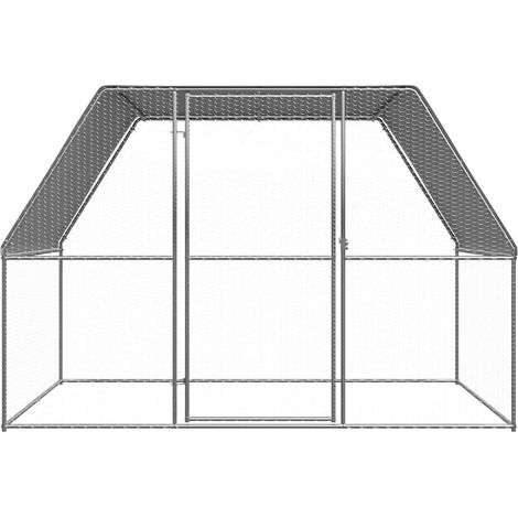 Maison Exclusive - Gabbia per Polli da Esterno 3x2x2 m in Acciaio Zincato