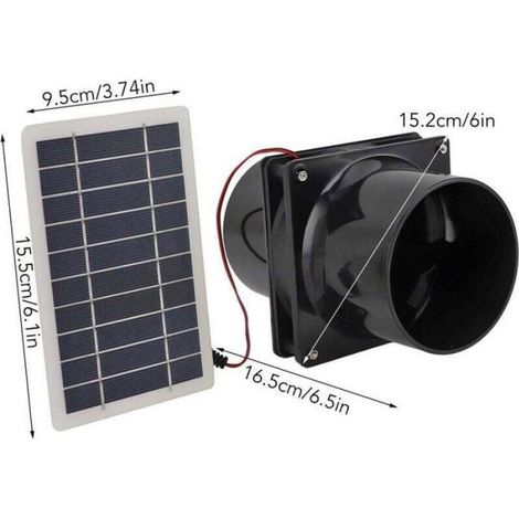 10w ventilateur d'extraction solaire extracteur d'air ventilateur ventilateur aliment par panneau solaire pour maison (1/4)