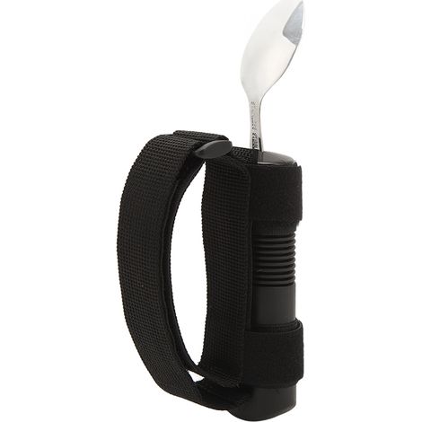 Cuillère adaptée avec manche antidérapant pour personnes atteintes de la maladie de Parkinson, adultes, personnes âgées, personnes handicapées et souffrant de tremblements des mains. (1/5)