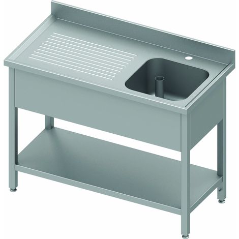 Plonge Inox 1 Evier Droite ou Gauche - Etagère & Egouttoir - Gamme 700 - Stalgast