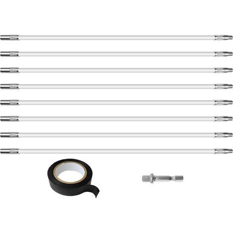 10-Piece Chimney Sweeping Brush Set, 8 x 41cm Rods, 1 Hexagonal Rod, Adhesive Tape, for Chimneys and Flues (1/5)