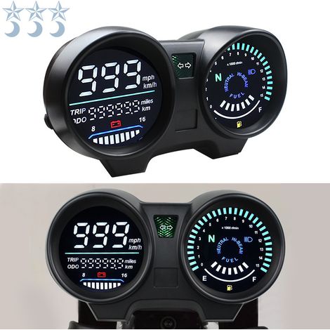 Tableau de bord moto très populaire avec tachymètre LED, voltmètre et odomètre tableau de bord Titan 150 accessoires CG125.