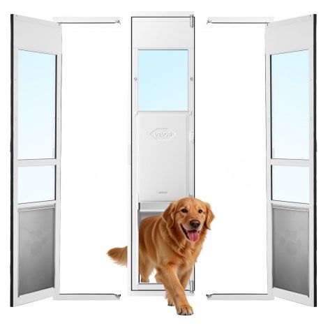 Chatière pour Porte Coulissante en Verre Porte pour Chien et Chat (1/5)