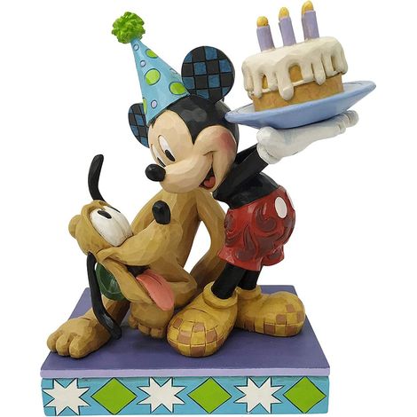 Figurine de Collection Happy Birthday Mickey et Pluto