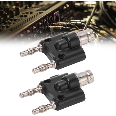 J.20022 Adapter: 4 mm BNC-Bananenstecker (weiblich) auf zweireihigen Bananenstecker. (1/5)