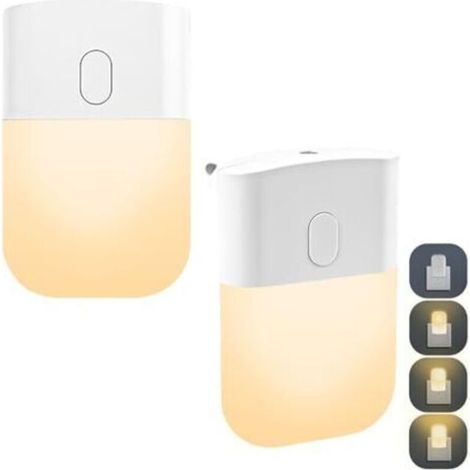 Veilleuse Enfant, Lot de 2 Veilleuses LED, Lampe Nuit Automatique avec Capteur de Crépuscule, Veilleuse Bébé, Veilleuse Enfant Plug and Play pour Cuisine, Couloir, Escalier, Blanc Chau (1/5)