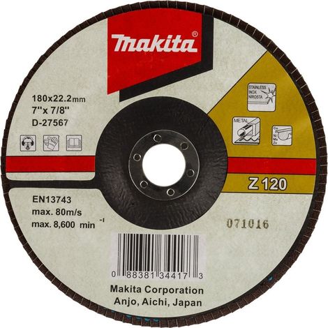 MAKITA D-27567 Zirkonium-Aluminium-Fächerscheibe (1/2)