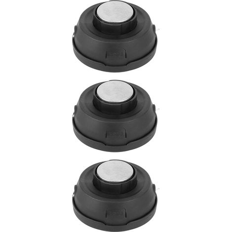 Cabezal de desbrozadora universal H-14 de nailon, de 3 piezas, color plata/negro, para cortacéspedes. (1/5)