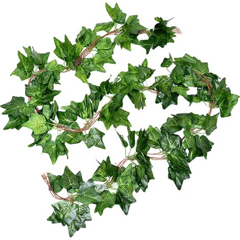 Guirlande De Lierre Artificiel - 2 Mètres - Feuilles Réalistes En Plastique Souple Avec Tige Flexible - Pour Décoration Murale Porte Balcon Intérieur Extérieur - 1 Pièce (1/5)