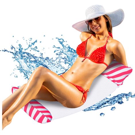 Schwimmmatratze, aufblasbare Wasserhängematte, Pool-Float, Sessel mit Netz (1/5)