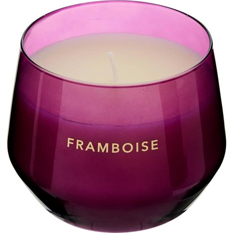 Bougie Parfumée en Verre "Glowy" 300g Framboise (1/2)