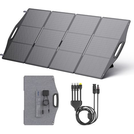 Cellule Solaire N-Type ETFE Panneaux Solaires Pliables 200W Cellule Solaire Monocristalline pour Générateur Solaire et Batterie, IP68 Étanchéité pour sur balcon, le Camping et le RV (1/5)