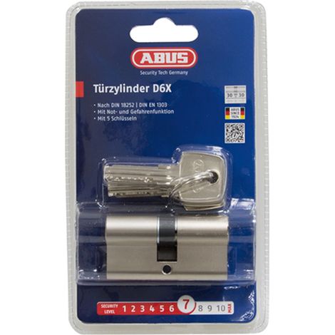 ABUS Türzylinder mit Wendeschlüssel D6XNP 30/40 - 48299