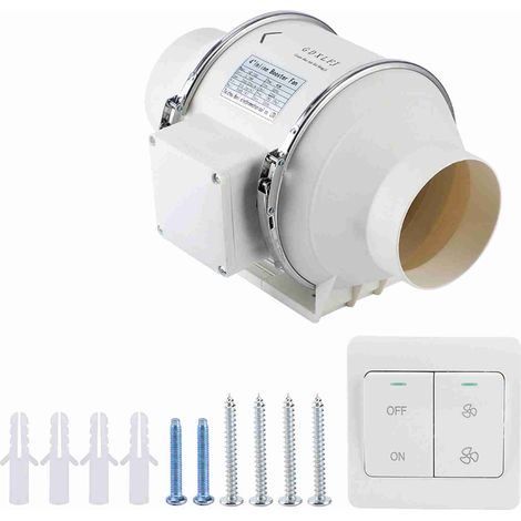 Extracteur d'air en ligne haute efficacité pour salle de bain et cuisine, 40 W (1/5)