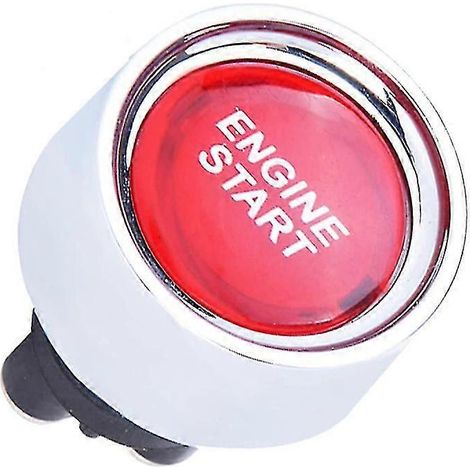 Botón de arranque del motor CC 12V 50A, interruptor pulsador multifunción para encendido de coche (rojo) (1/5)