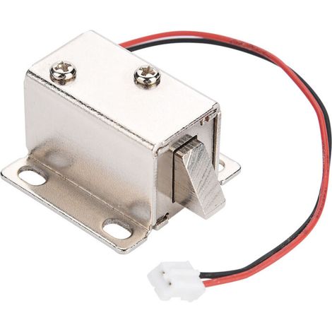 Serrure Électromagnétique - 12 V - Pour Tiroir et Armoire - Corps Métallique 2,8 x 2,8 x 2 cm - Argent - Unité (1/5)