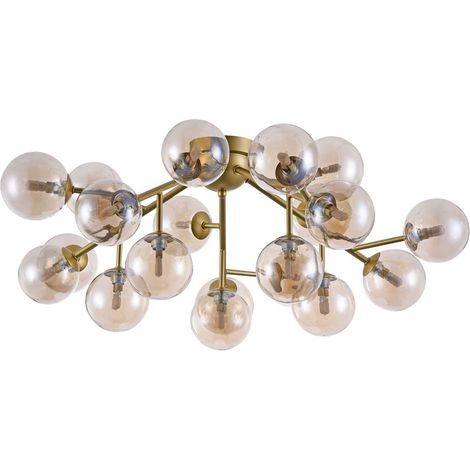 Plafoniera soffitto soggiorno sfere vetro metallo dorato Dallas Maytoni (1/5)