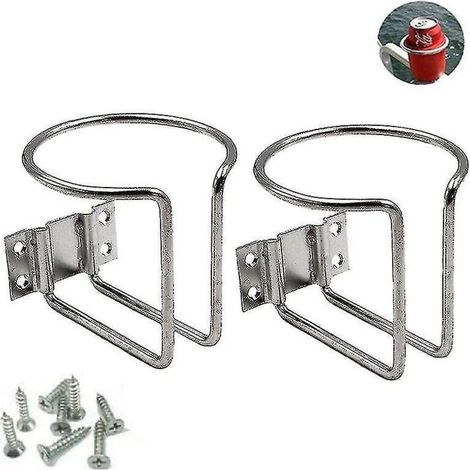 Porte-gobelets annulaires en acier inoxydable pour voiture ou bateau, lot de 2 (1/5)