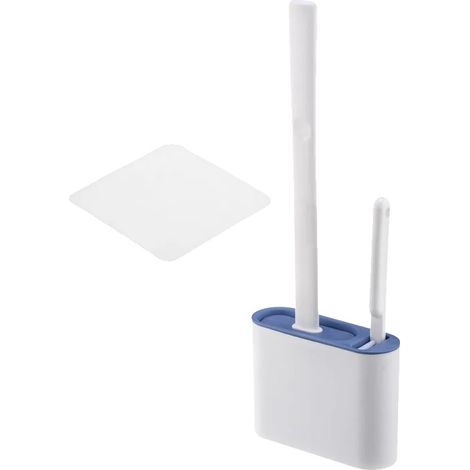 Scopino per WC, manico ergonomico, design igienico, modello 1 blu (1/2)