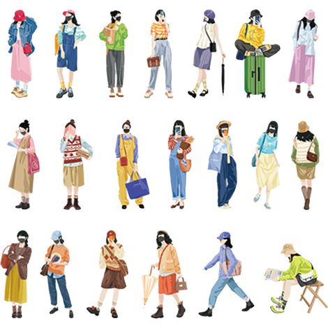40 stickers fille à personnaliser soi-même : carnets, agendas, coques smartphone, bouteilles… (1/5)