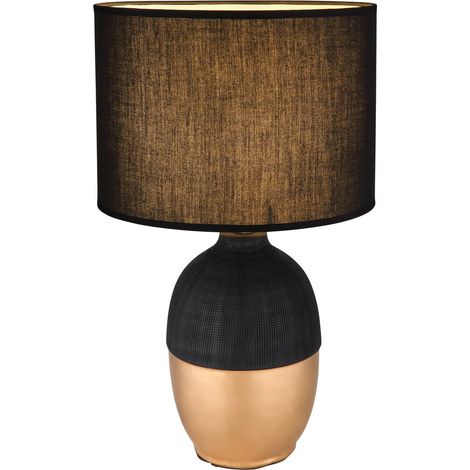 GLOBO Lampada Da Tavolo Ceramica Nero, 1 x E14 (1/5)