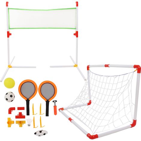 Kit de football 4 en 1 pour enfants, but pliable et portable, ensemble de sport extérieur pour jardin. (1/5)