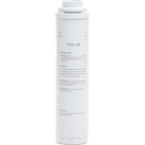Naturewater CTO-10F Aktivkohle Block Filter 10 Zoll (254 mm) 5 µ Ersatz Wasserfilter, Umkehrosmose Filter, Ersatz Filterkartusche, Trinkwasserfilter