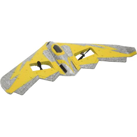Planeur radiocommandé en mousse EPP à lancer à la main, 2 canaux, 2,4 GHz, avec lumière LED, pour les 14 ans et plus, jaune, trois piles incluses (1/5)