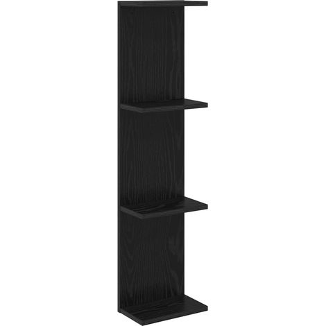 Wandregal Schwarze Eiche 22 x 15 x 100 cm Holzwerkstoff vidaXL (1/5)
