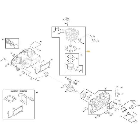 ZYLINDER - KOLBEN 46CC ORIGINAL STIGA - 118804256/1