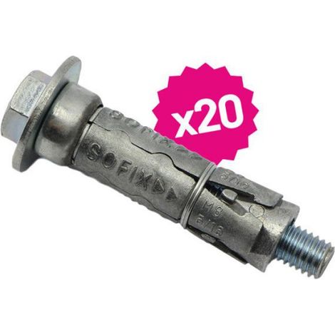 Cheville En Fonte M8 - Diamètre De Percage 12 Mm - Pour Fixation Dans Matériaux Pleins - Lot De 20 (1/2)