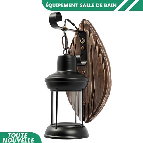 WAOBDLA Lampe murale rétro E27 Lampe murale intérieure en fer Décoration d'appareil d'éclairage (1/5)