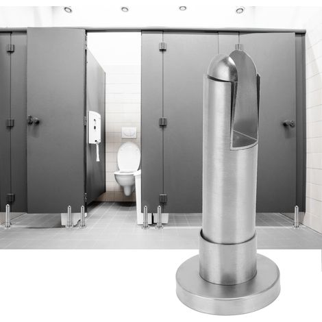 Edelstahl-Trennwandhalterung für Glasabtrennung, vorgesehen für öffentliche Toiletten. (1/5)