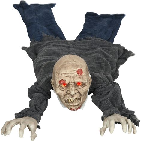 HOMCOM 5.2ft Halloween Outdoor Decoration Crawling Zombie, Sound Activated (1/5)