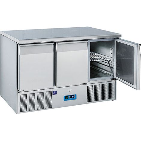 Table de préparation réfrigérée avec 3 portes GN 1/1, +2°/+10°C 1365x700x800 mm - VIRTUS