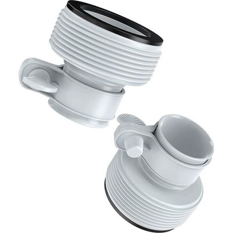 Lot de 2 adaptateurs de tuyau type B pour piscine Intex - Avec filetage - Pour raccords 1,5" et 1,25 (1/4)