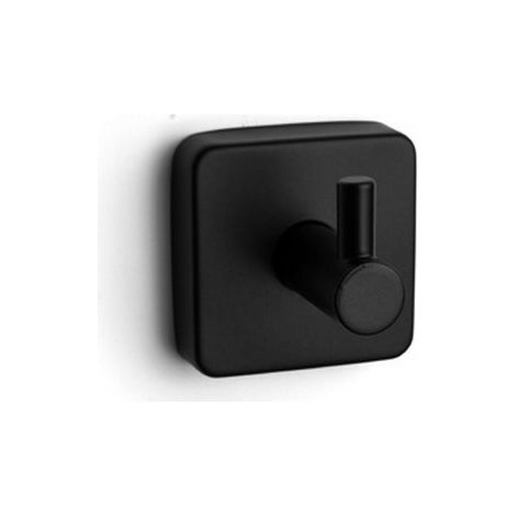 Appendino bagno design quadrato in acciaio inox nero opaco  CLODE-N kamalu